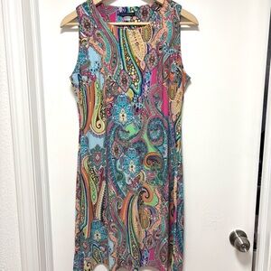 Tommy Hilfiger paisley 60s style sheath dress, size 8